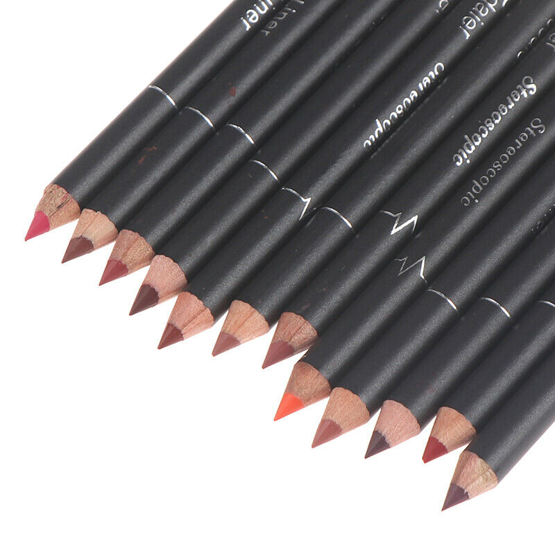 12pcs set Lip Pencils Matte Lipliner Waterproof Smooth Colorful Lipstick PenBDA