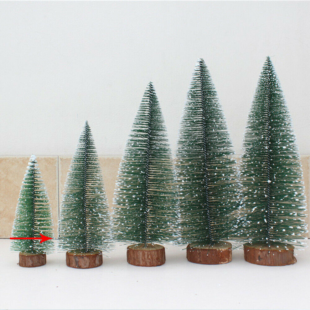 5x Mini Artificial Christmas Tree Frosted Pine Tree White Cedar for Office Decor