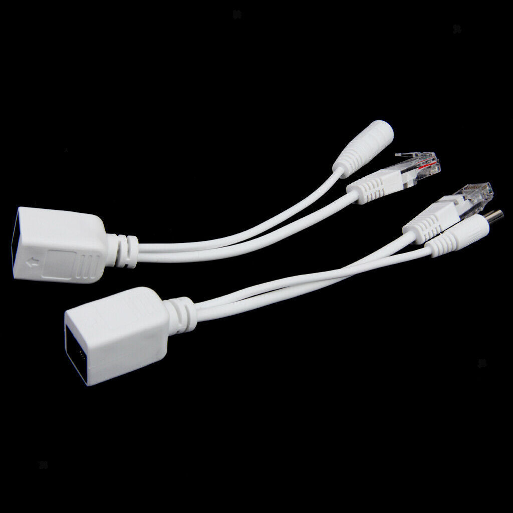 10x Set of 2Pcs Power over Ethernet Passive PoE Adapter Injector + Splitter Kit