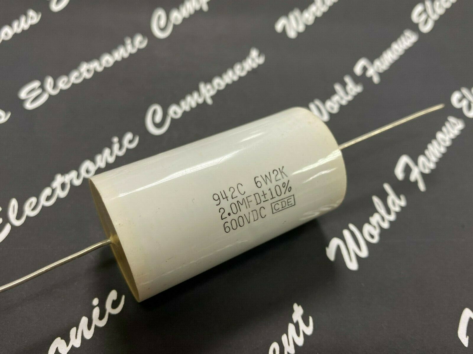 1pcs- CDE 2uF (2µF) 600V 10% 942C6W2K Axial Polypropylene Capacitor
