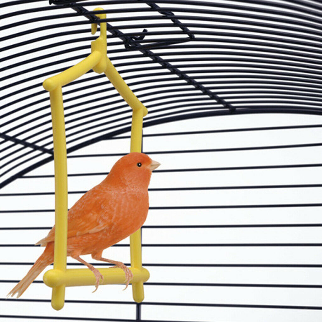 Pet bird parrot swing basket plastic random color 2 pieces