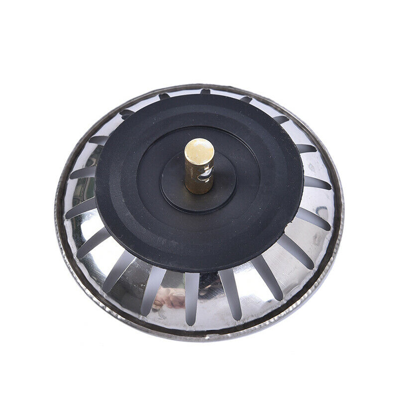 2pcs Kitchen Waste Stainless Steel Sink Strainer Plug Drain Filter Bask.l8