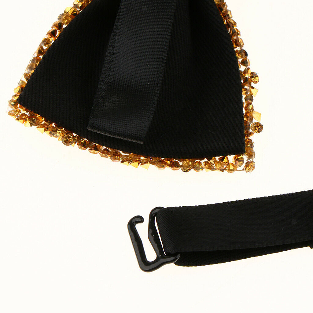 2pcs Gentlemen Noble Tuxedo Bow Tie Crystal Bowtie Necktie Men Boy Adjustable