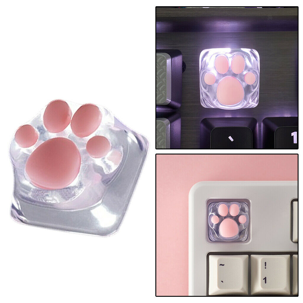 Transparent Gaming Key  Cat Paw Keys Machinery Keyboard keys Base