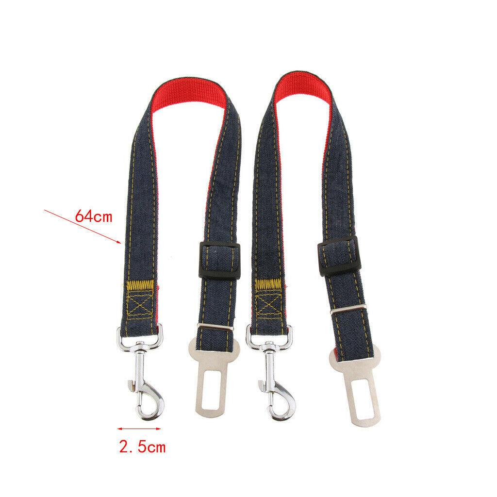 Adjustable Pet Cat Dog Car Seat Belt Safety Restraint Harness Clip Lead Red