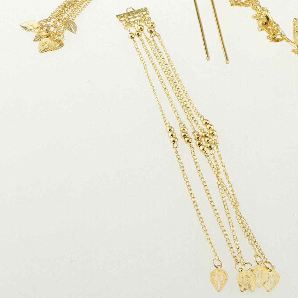 Pieces of 5 Classic Chinese Crown Headband Earrings Hairpins Wedding Bridal