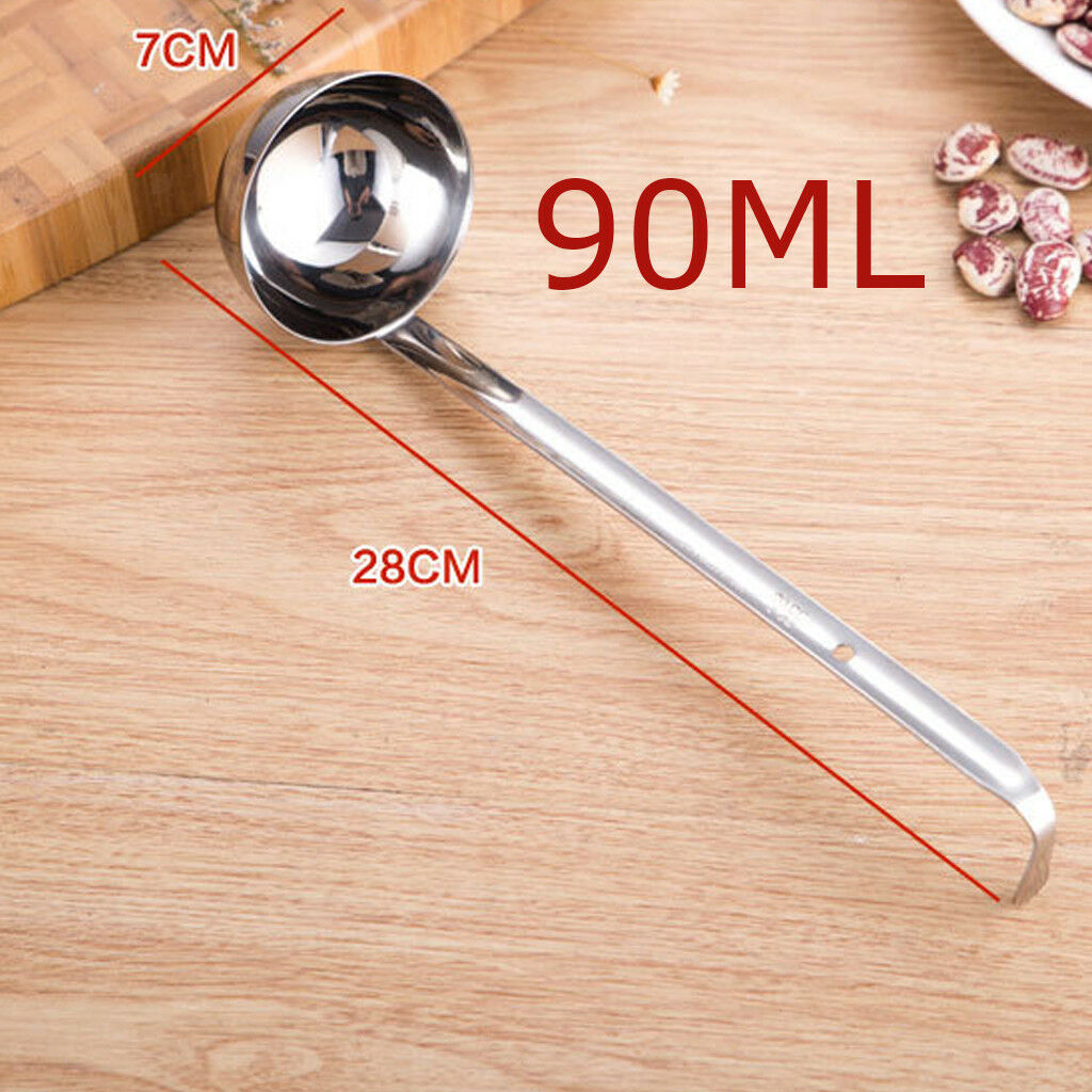 Stainless Steel Soup Gravy Pan Ladle / Dipper Kitchen Tool Utensil 90ml