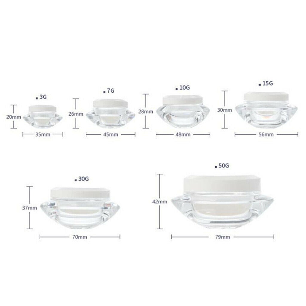 50g Box Containers Round Makeup Pot Empty Plastic  Travel Cosmetic Jar