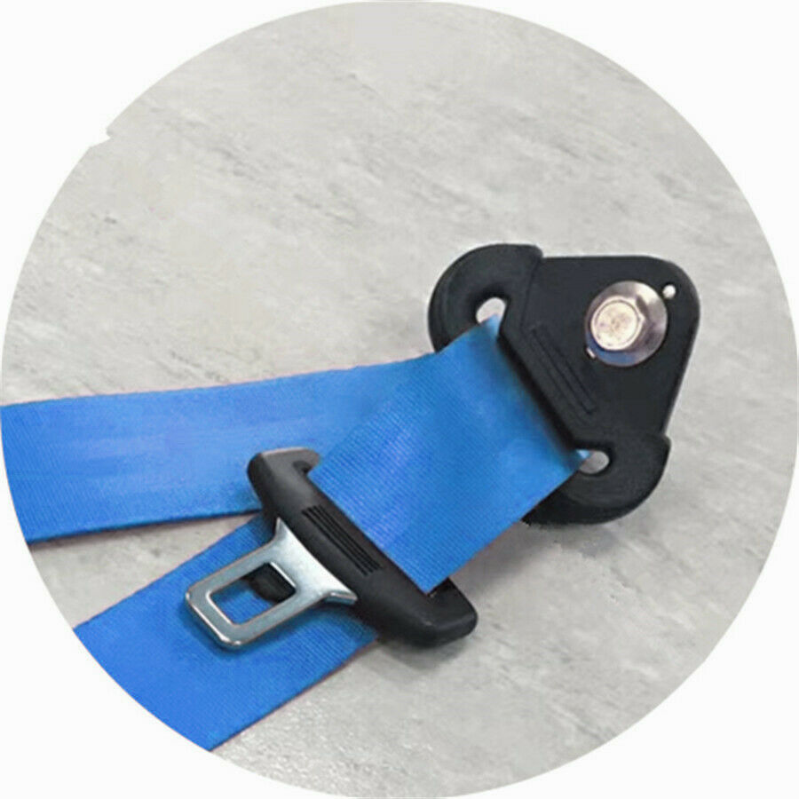 3 Point Safety Adjustable Retractable Seat Belts Quick Release Sapphire Blue