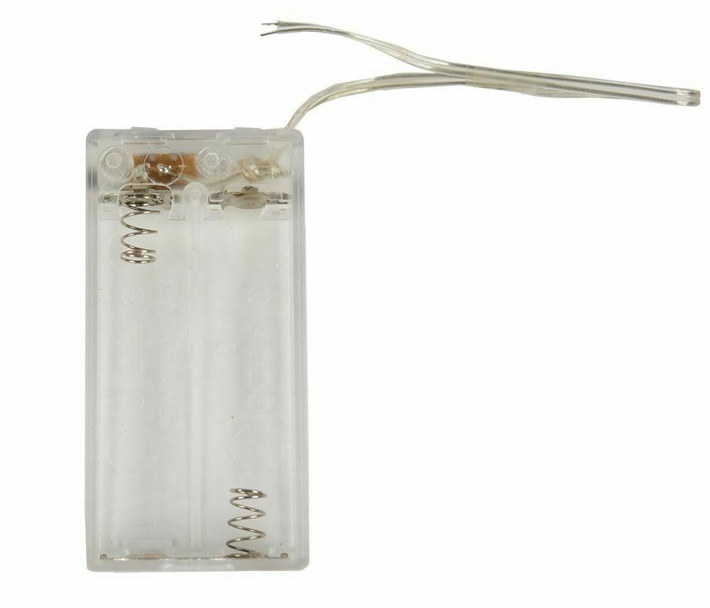 1pcs Transparent with ON/OFF Switch Cover Battery Holder Box For 2AA Batteries