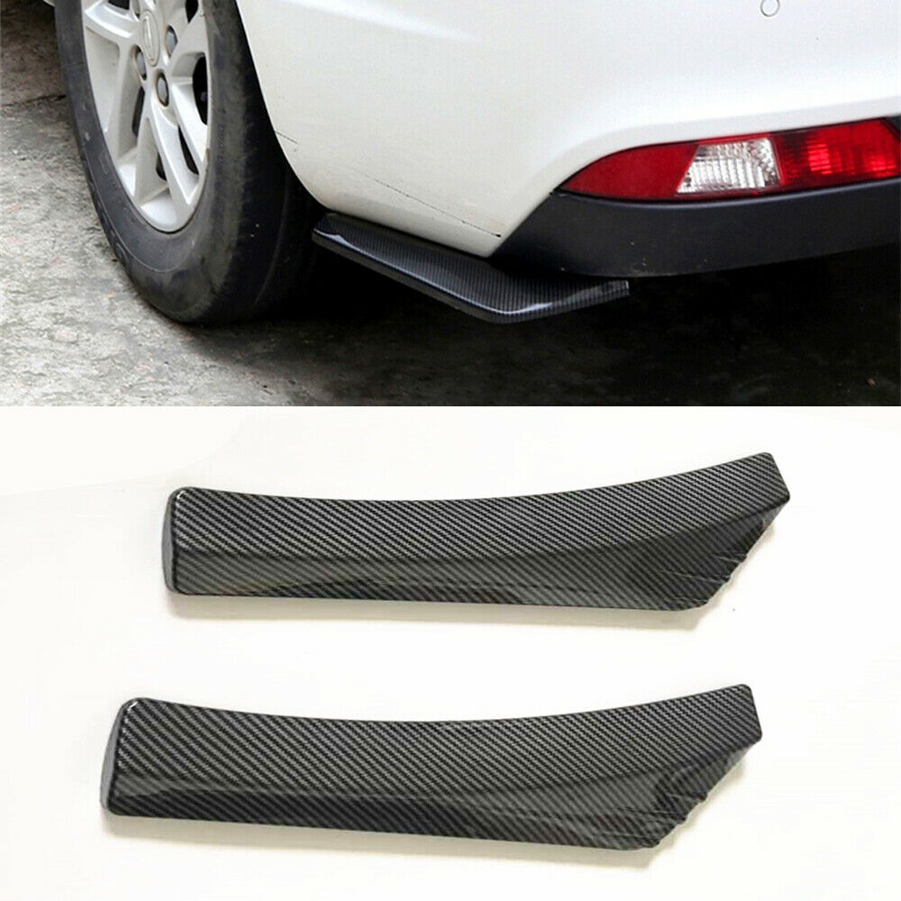 2x Car Rear Bumper Lip Splitter Protector Body Kit Carbon Fiber Look Universal