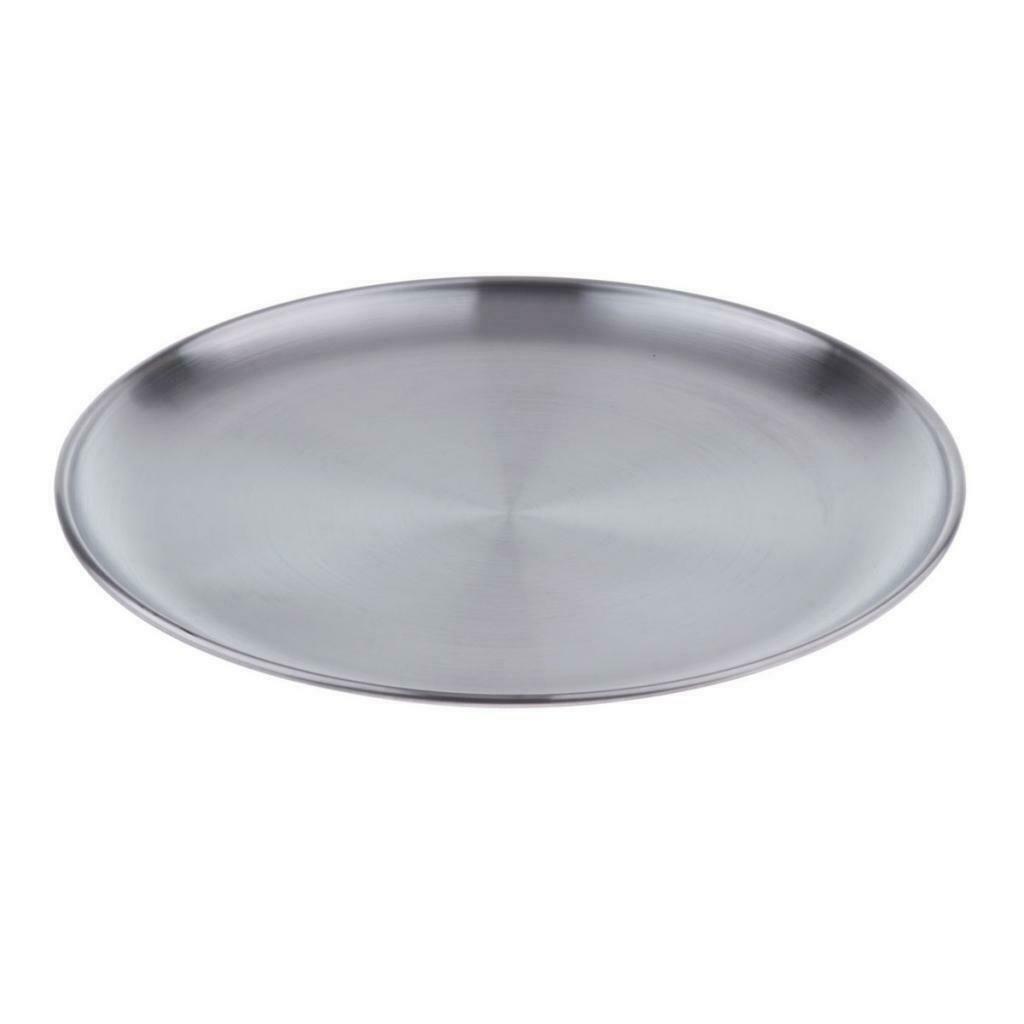 Premiue Heavy Duty Stainless Steel Kids Plates Baby Toddler Snacks Round 12