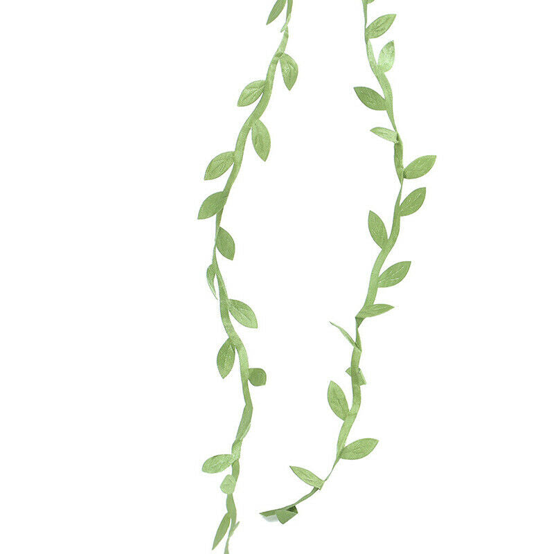 Olive Leaves Leaf Trim Ribbon for DIY Craft Decoration (84 Yards Green)ZTM Qx