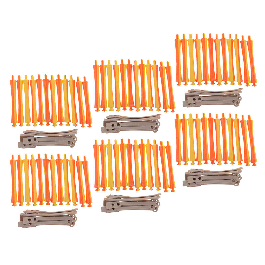 72x Perm Curling Rods Curlers Rollers No Heat Wave Hair Perming Long Hair