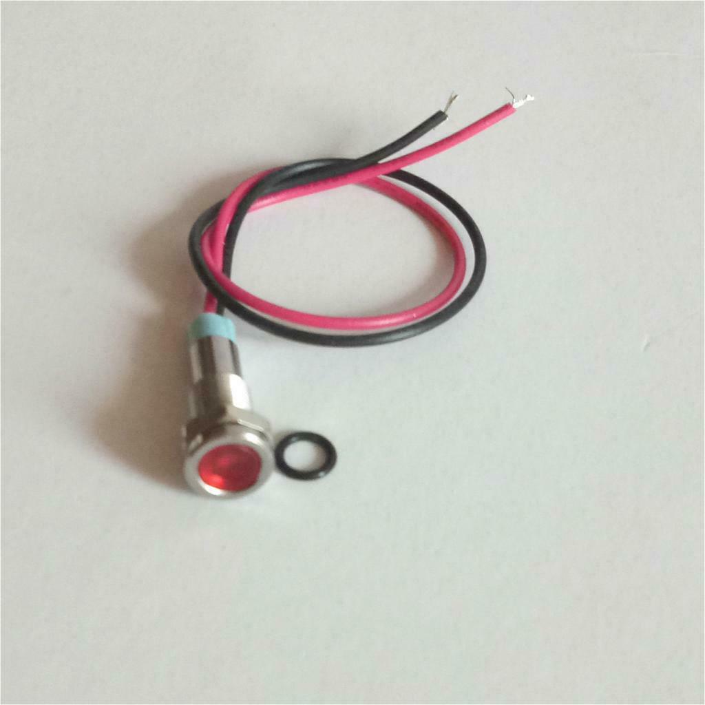2Pcs 6mm 220V LED Indicator Light Lamp Pilot Dash Car Vehicle Motorcycle Boat
