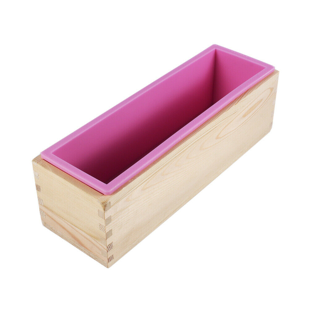 Silicone Soap Mold Wooden Box DIY Tools Toast Loaf Baking Cake Molds