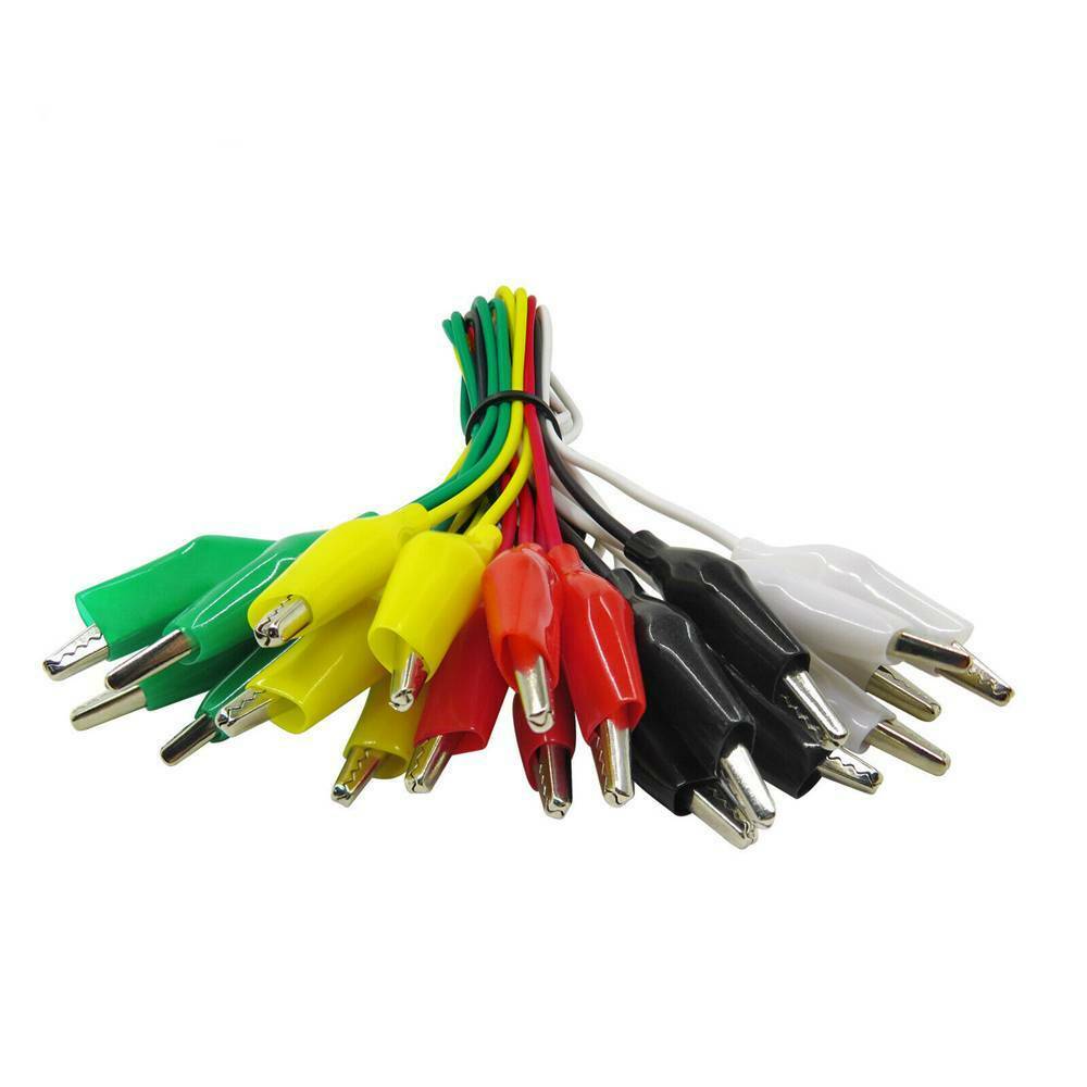 10PCS Alligator Clip Test Lead Set WG-026 Dual Ended Jumper Wire Cable Tools USA