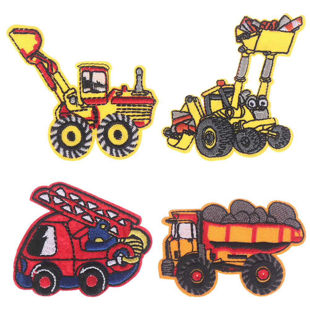 11 Pcs Mini Car Truck Patches For Clothing Applique Clothes Embroidered S.l8