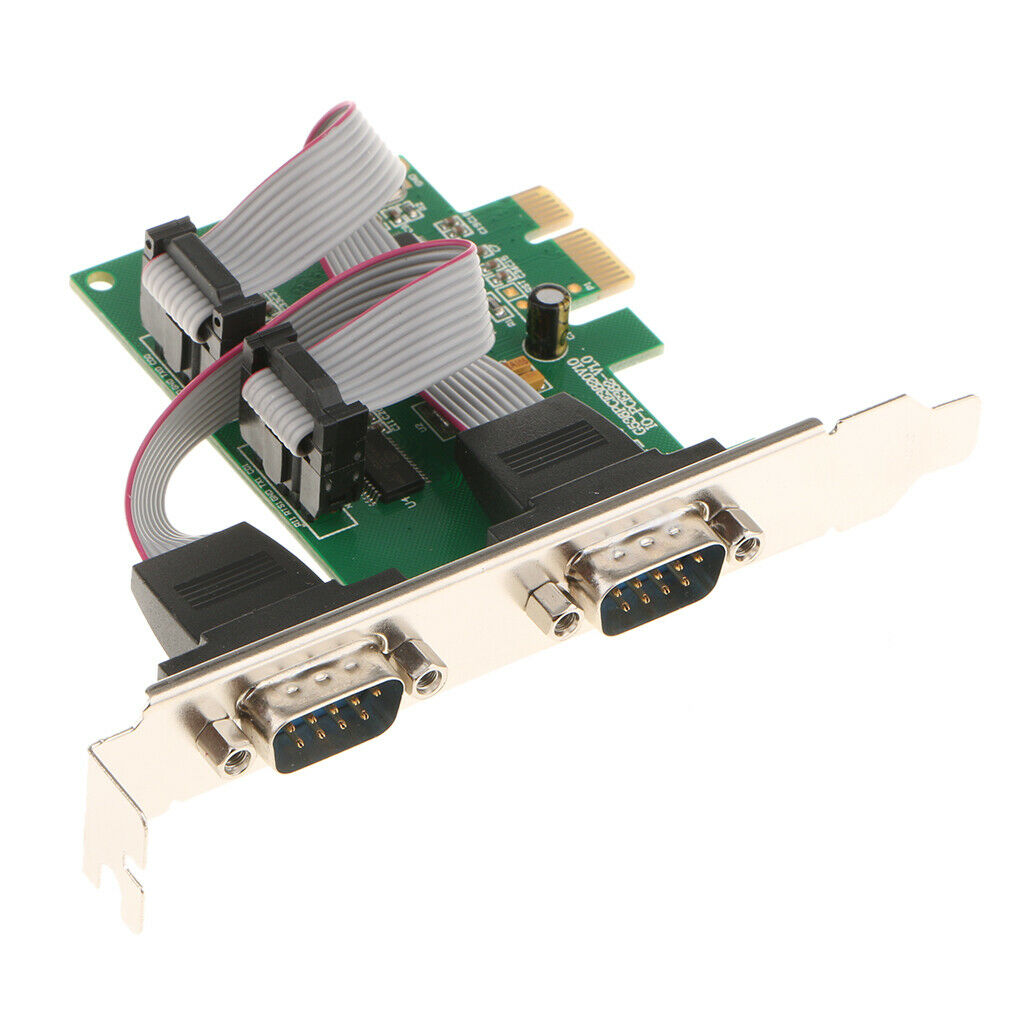 2Port Pci-E Express To Rs232 Serial Expansion Card DB9 COM RS232 Converter