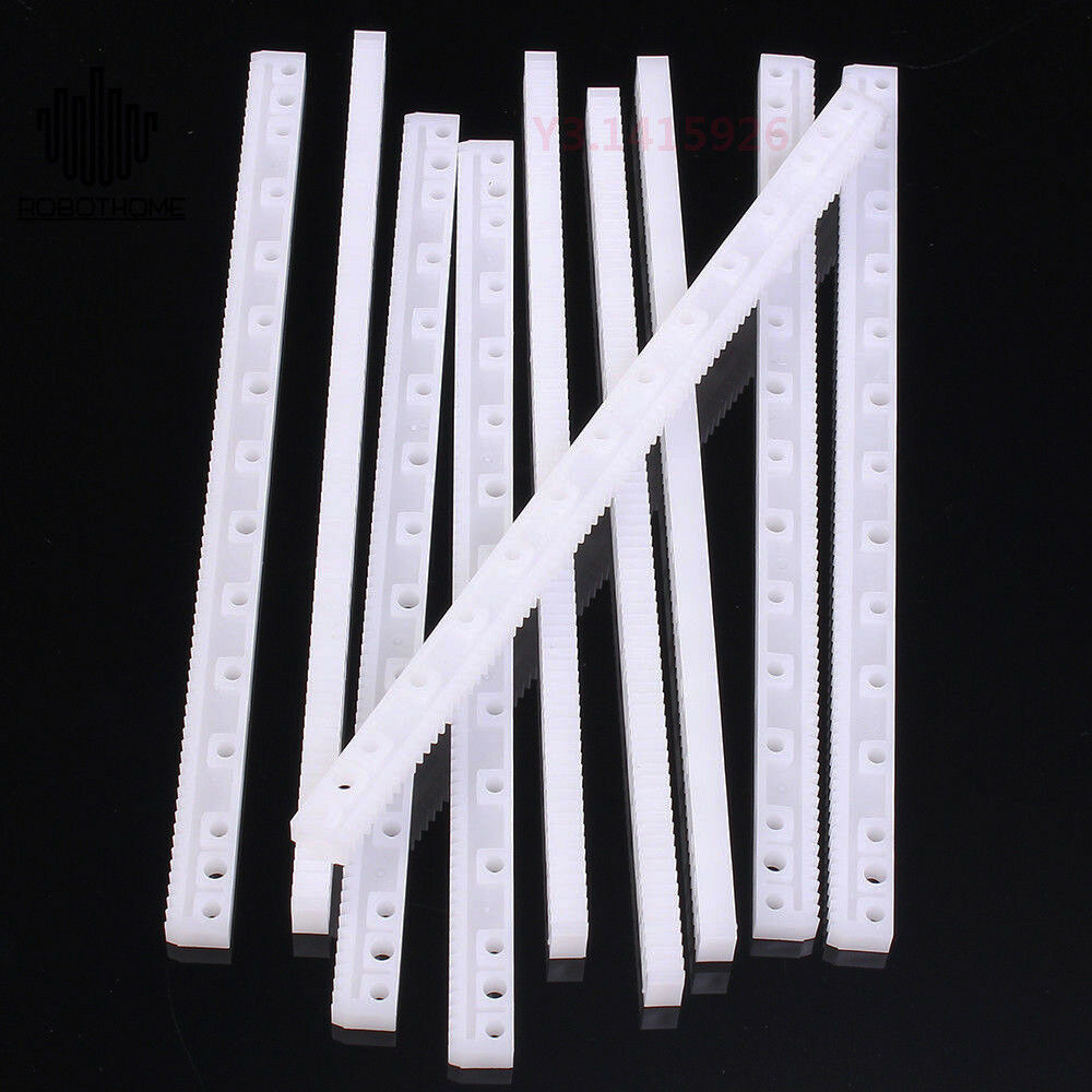 20Pcs Plastic Gear Rack 0.5 Modulus 125mmx7mmx4mm Gear Robot Parts White For DIY