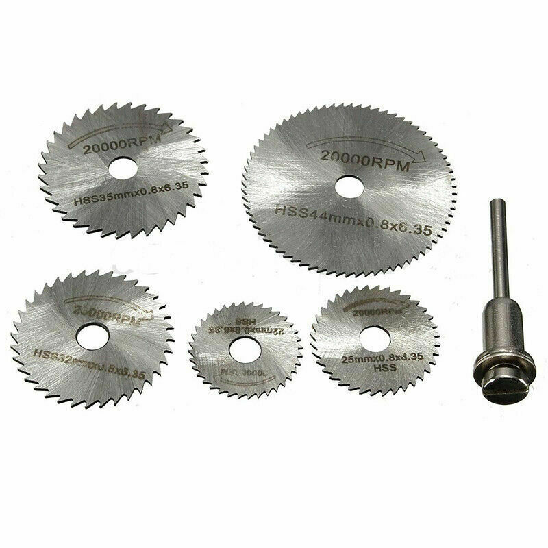 6Pcs/Set Pro Rotary cutter Mini HSS Circular Saw Disc Blades Blade cutter kits