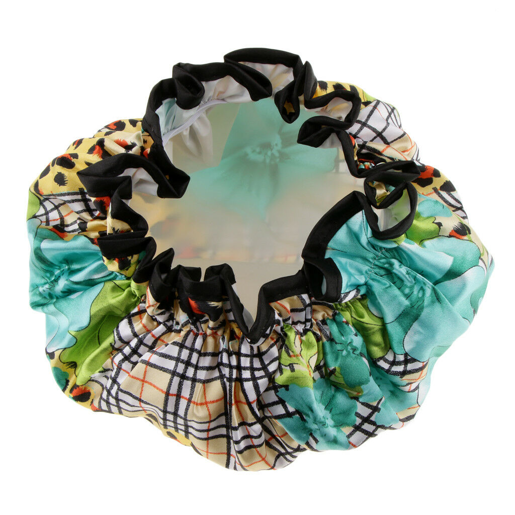Waterproof Elastic Shower Women Bathing Salon Hair Cover   Hat Head Band