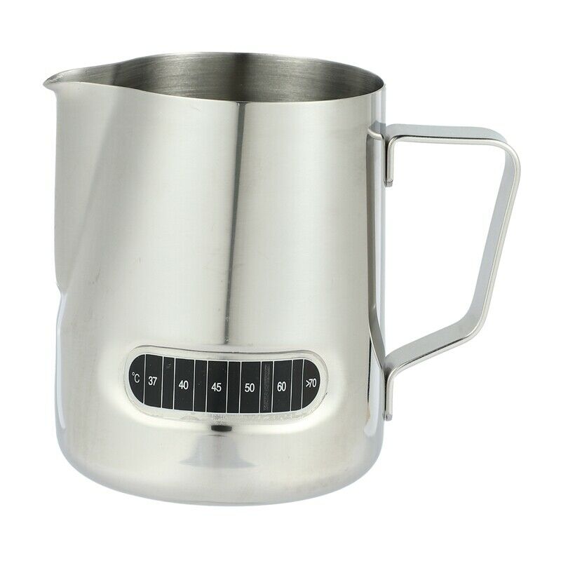 Milk Frothing Pitcher With Thermometer Stainless Steel 600ml Coffee Frothing JT2