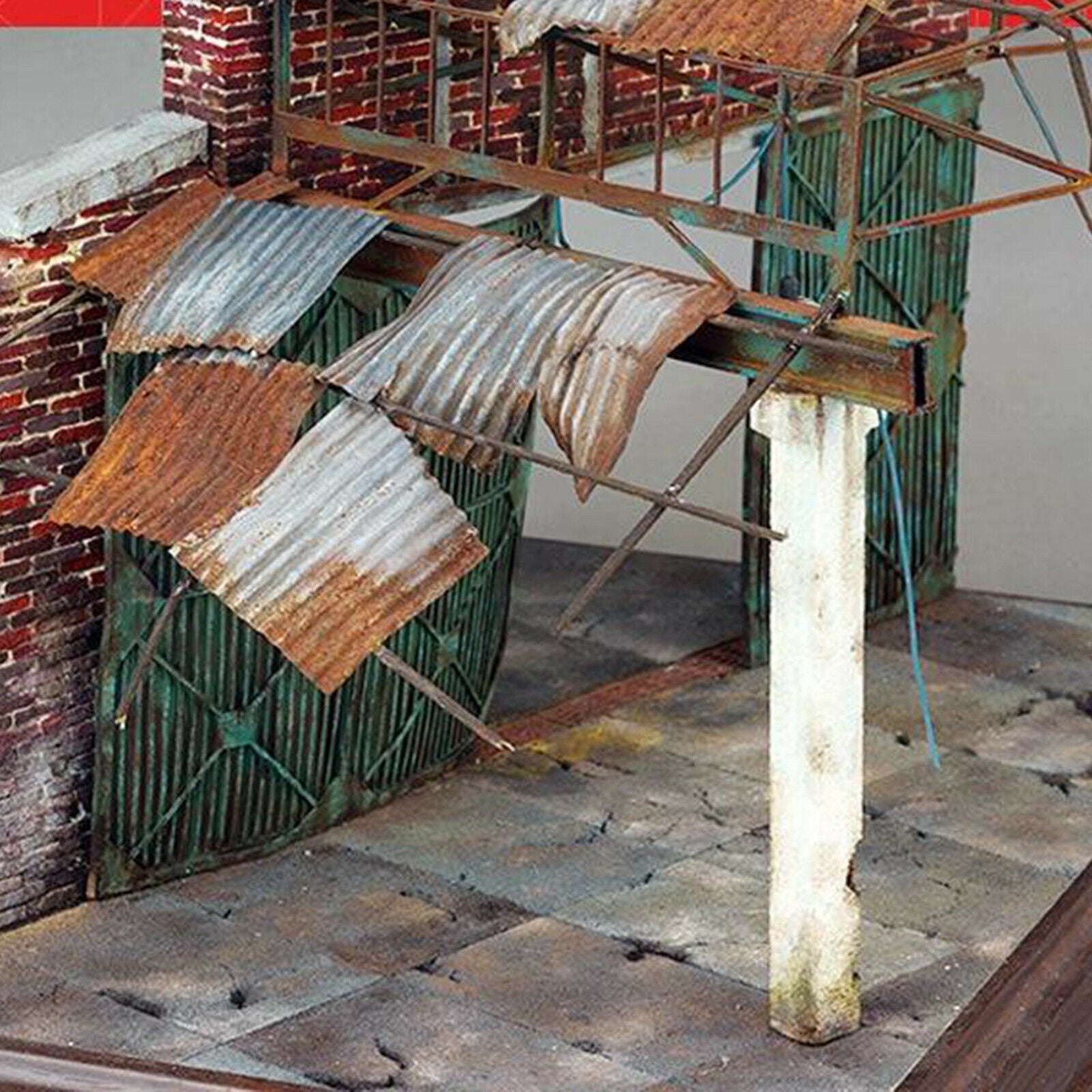 Handmade 1:35 Scale Wood Ruins House DIY Dioramas Sand Table Scene Layouts