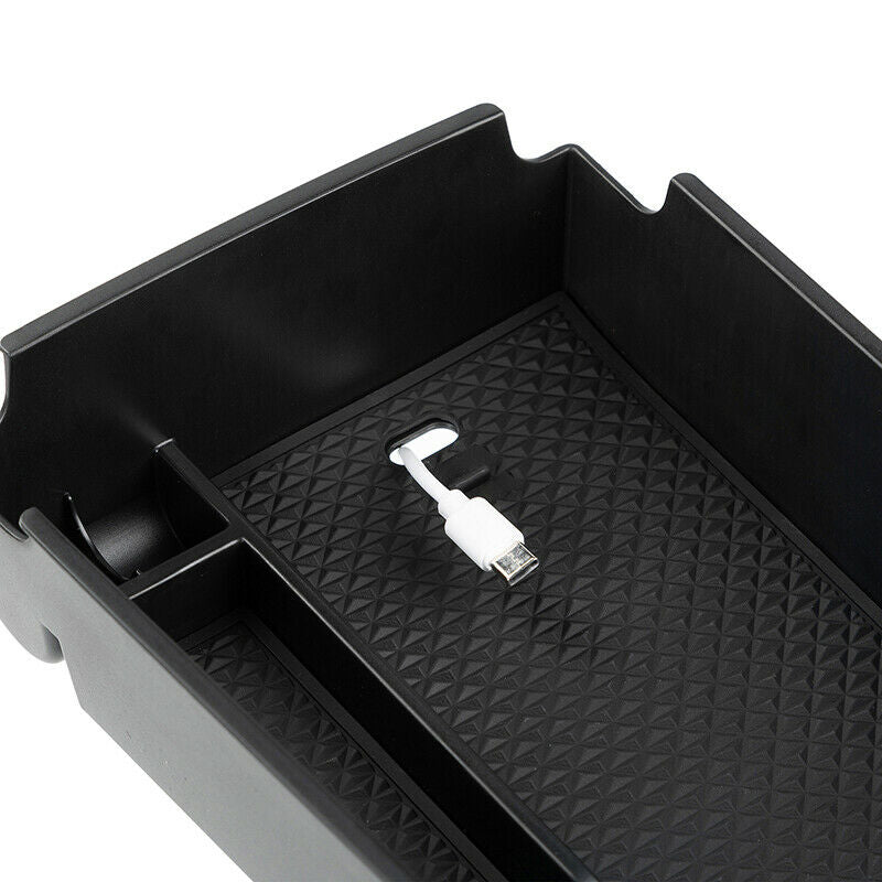 For Kia K5 Optima 2020 1Pcs Black Center Storage Box Interior Organizer Tray