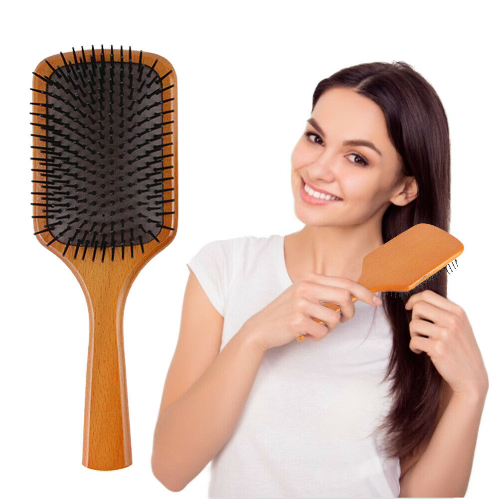 Professional Scalp Massage Wood Air Cushion Comb Anti-Static Flat Combs Set