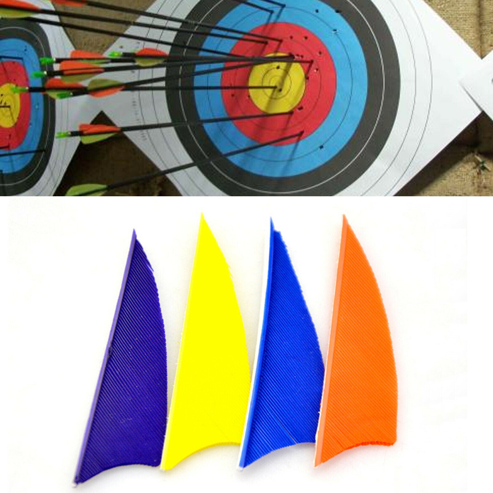 50PCS 2" Archery Arrow Feather Natural Fletching Turkey Fletches Bow Arrow P