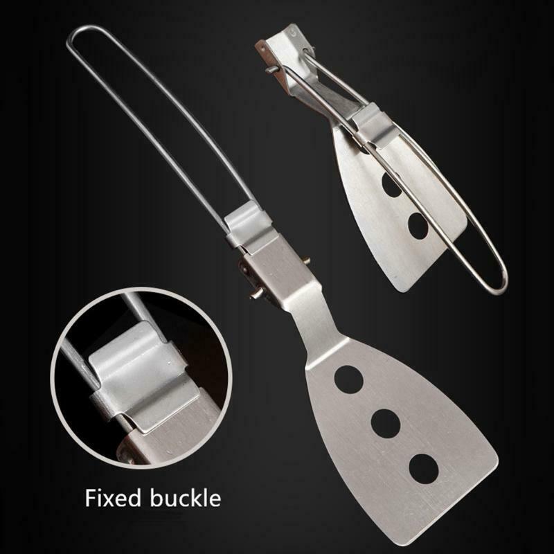 Stainless Steel Folding Spatula Food Turner Cookware Outdoor Picnic Equipment