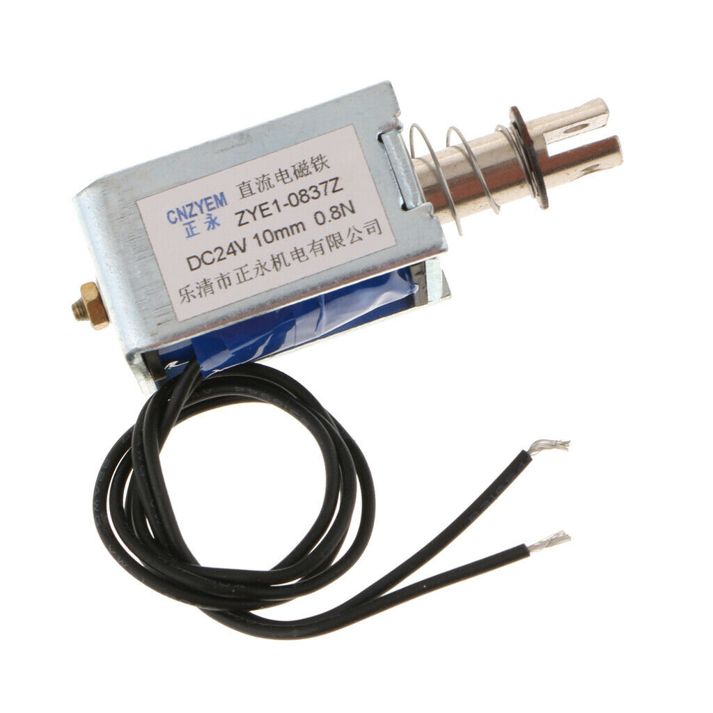 2Pcs DC With Push Pull Solenoid Bolt Locks Automatically 24V