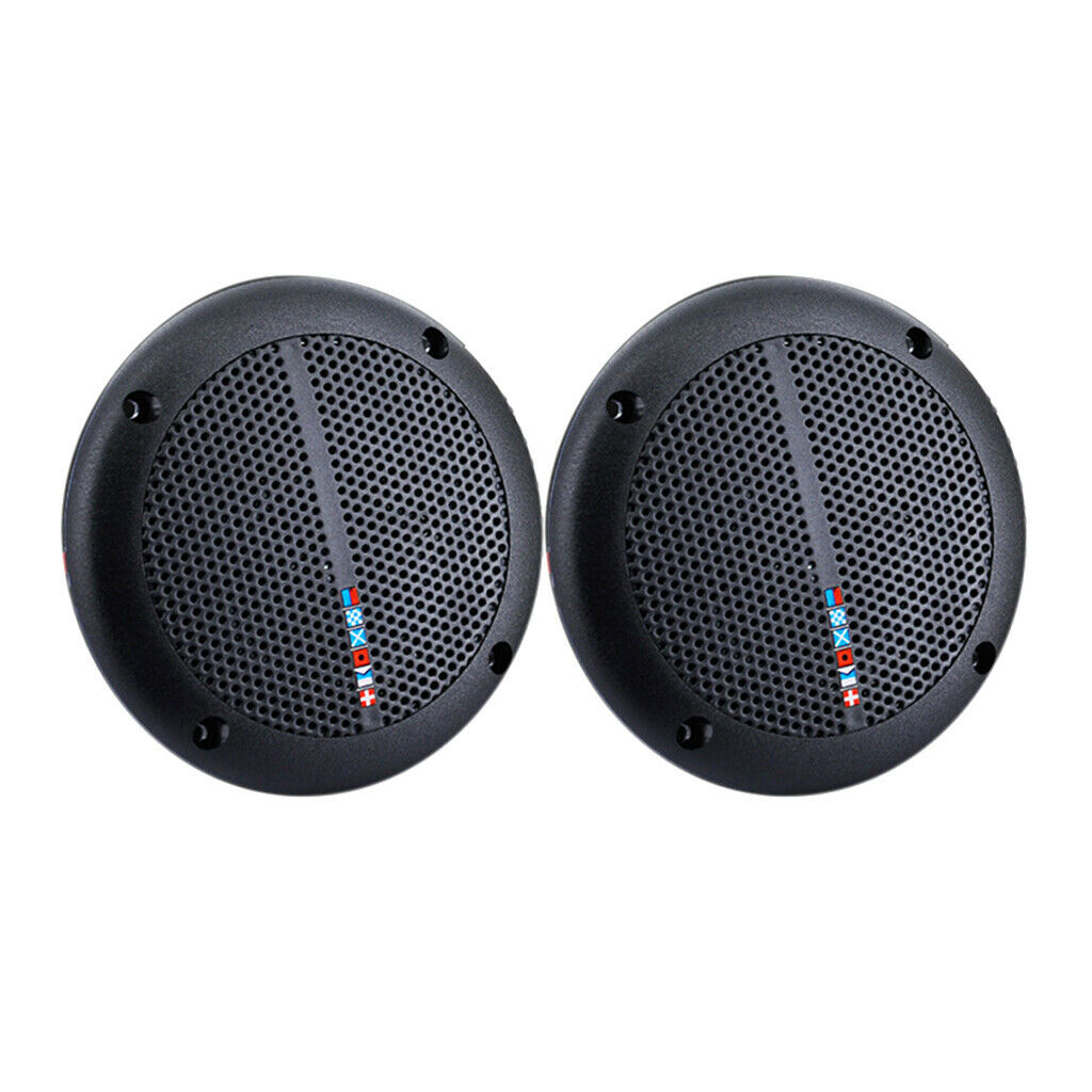 1 Pair Water Resistant Bathroom Livingroom In-Wall Stereo Loudspeakers Black