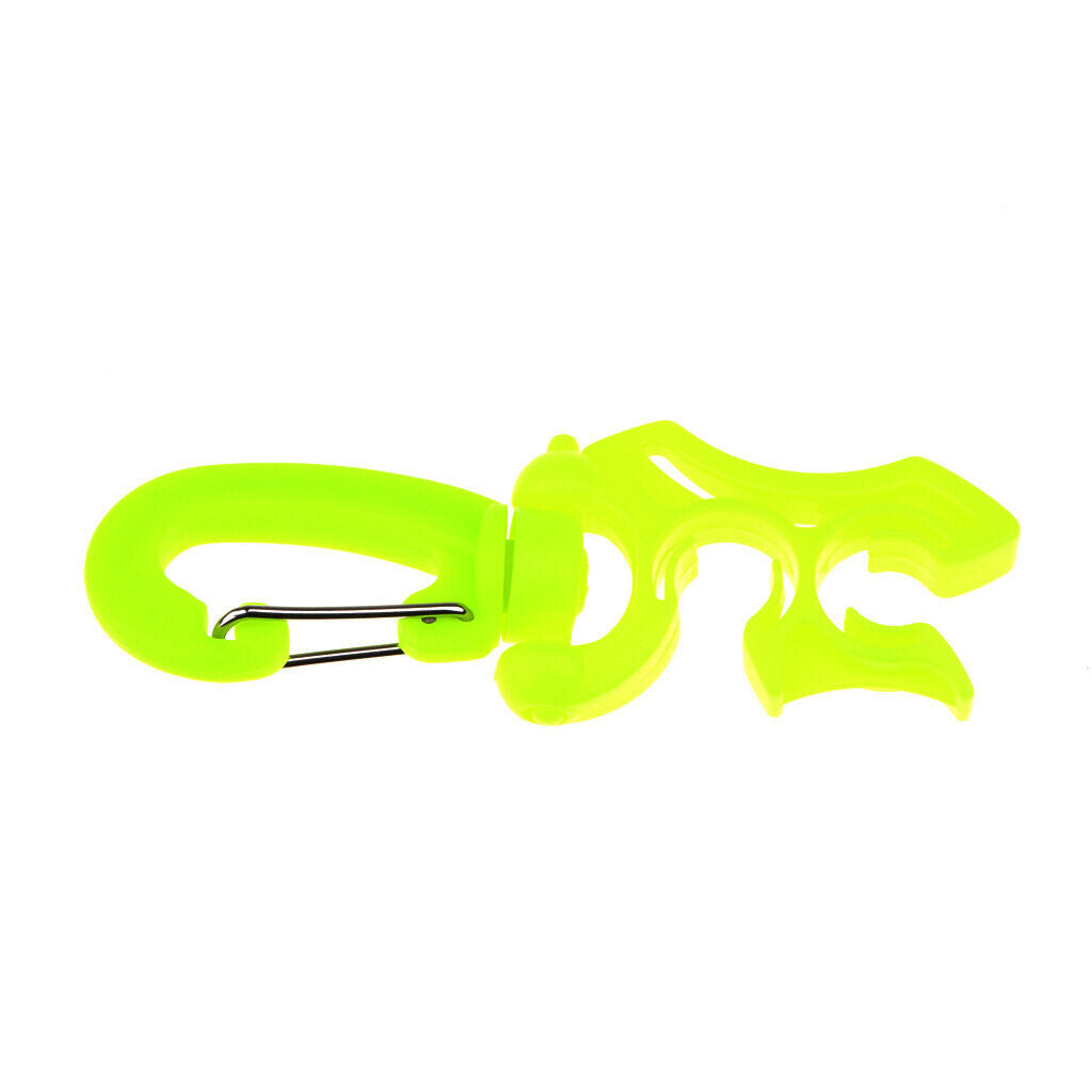 Scuba Diving Double BCD Hose Holder with Clip Yellow