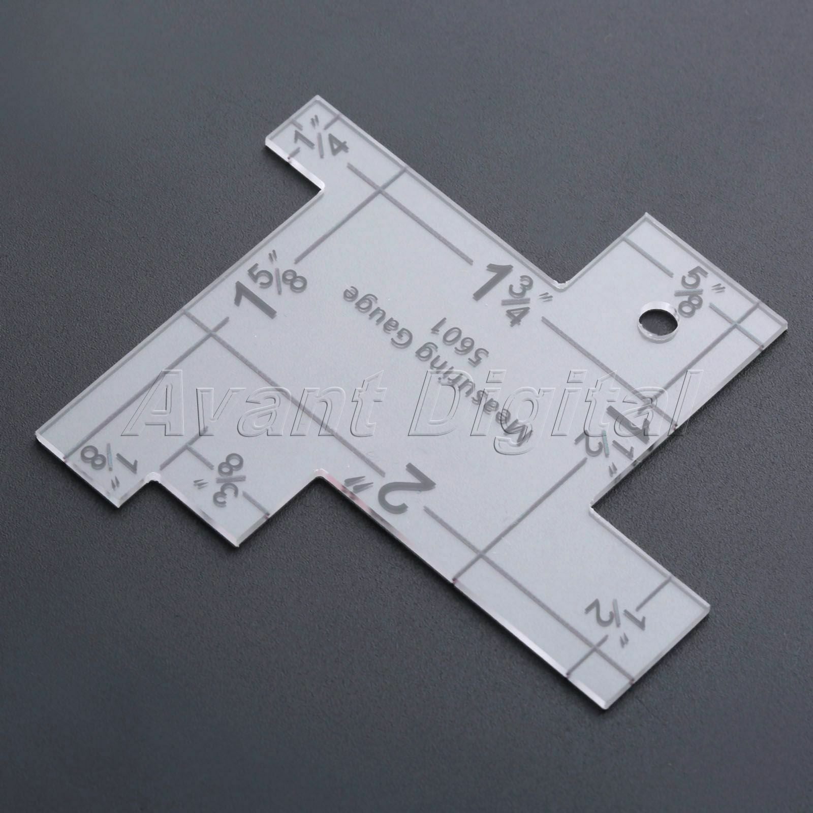 Household Plastic Patchwork Ruler 2.28"x2.05" Sewing Quilting Gauge Measuring