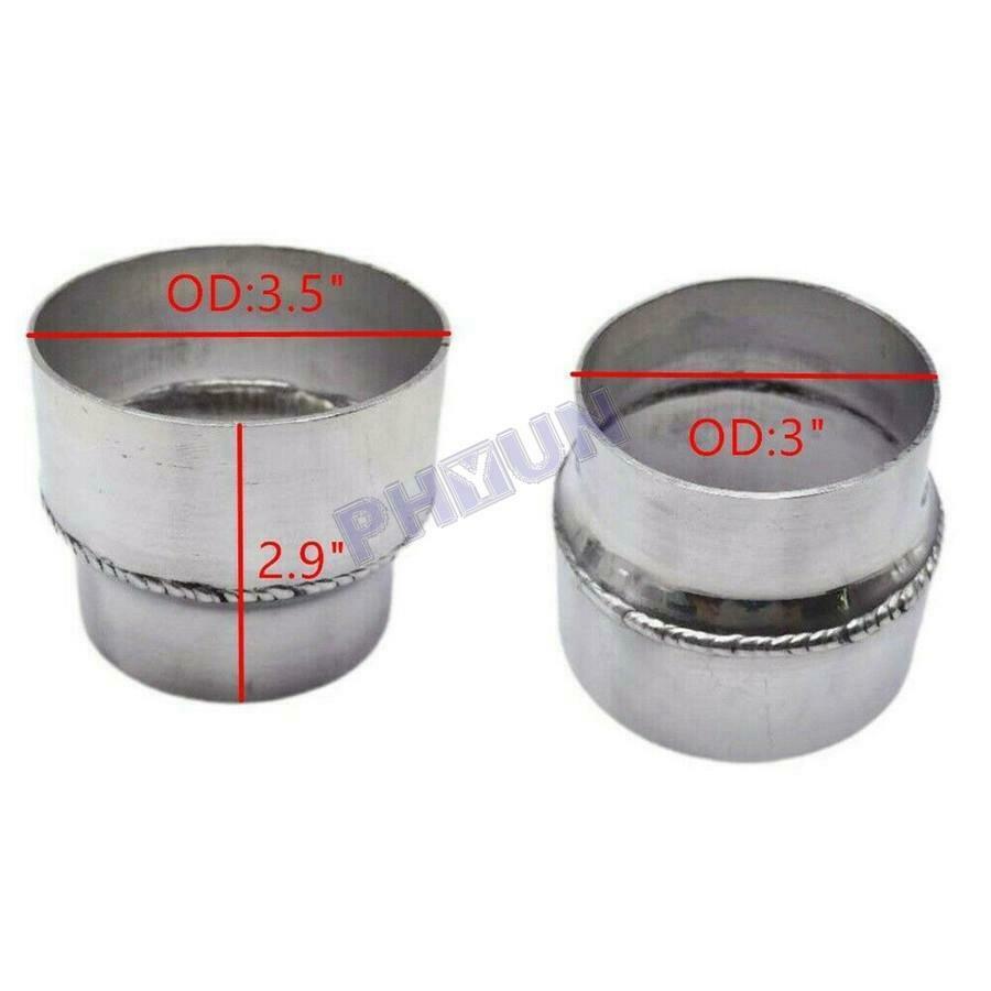 Truck Car 3" OD to 3.5" OD Aluminum Universal Reducer Pipe Exhaust Tip Adapter