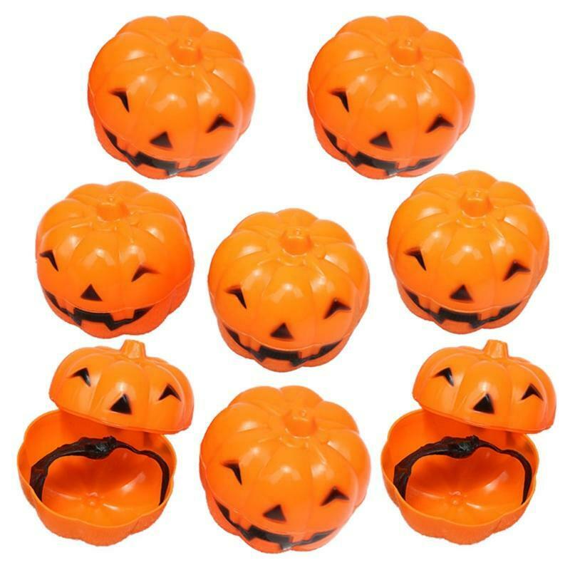 8 Pcs Pumpkin Candy Bowl Holder Plastic Lightweight Buckets for Halloween Party