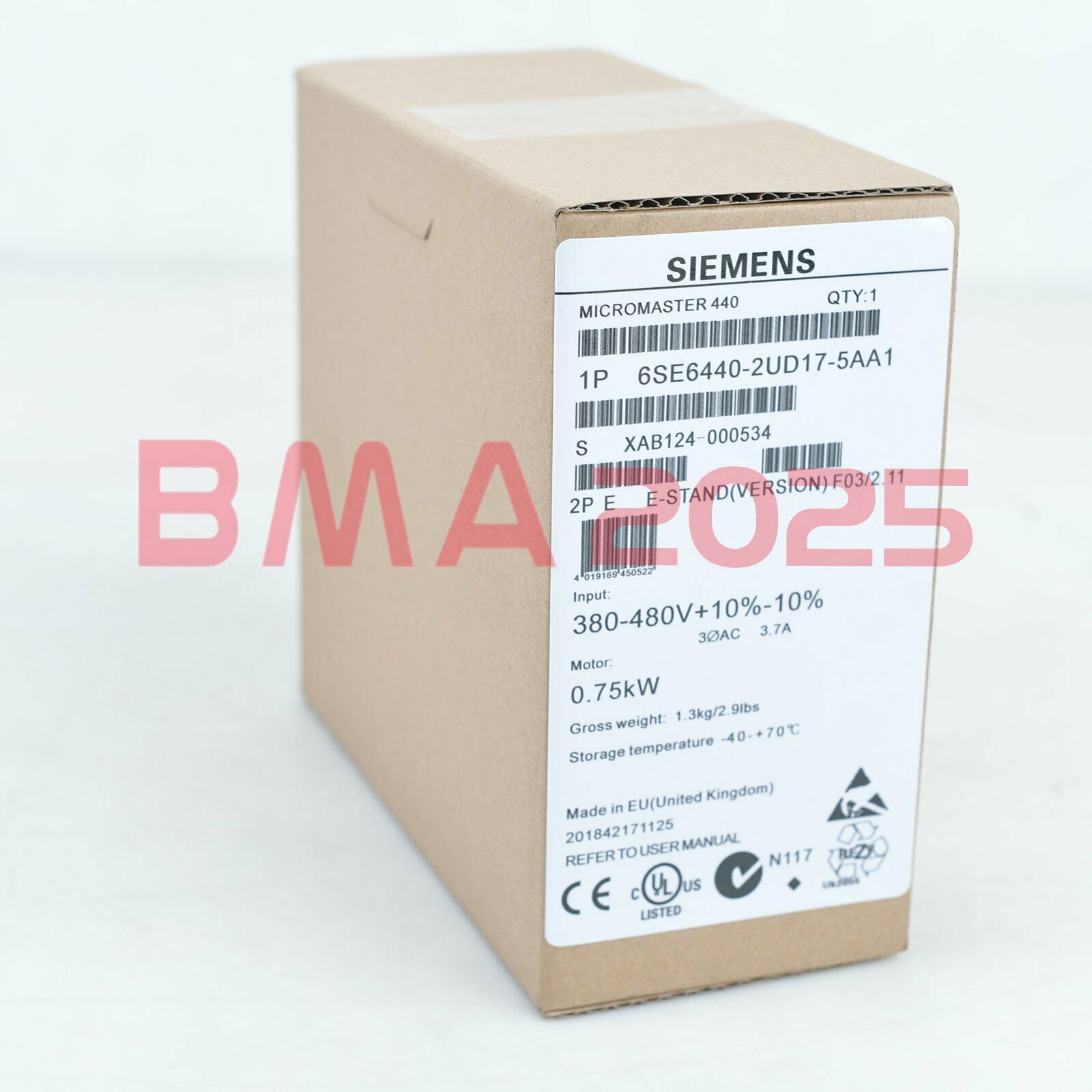 New 6SE6 440-2UD17-5AA1 6SE6440-2UD17-5AA1 1 year warranty DHL free Ship SM9T