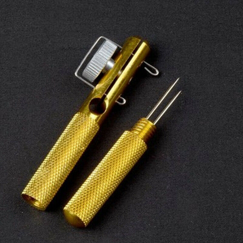 Fishing Line Knot-tying Tool Tied Hook Manual Dual Needle Wire Fishing To JD
