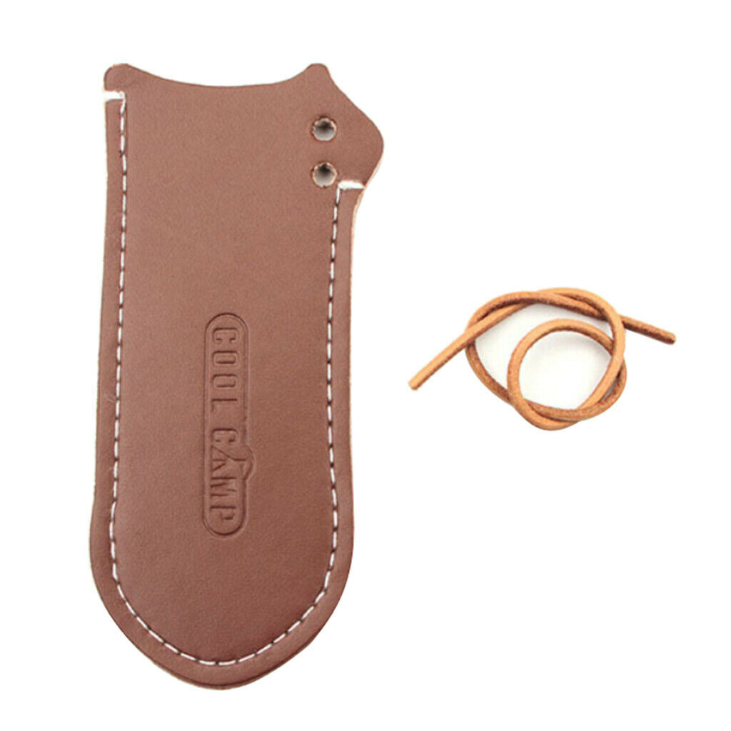 Pan Handle Cover Heat Protective Sleeve PU Leather with String Anti Slip