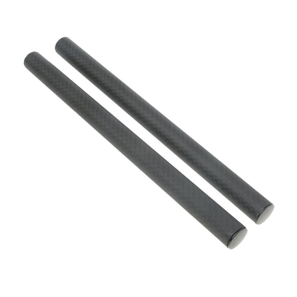 1Pair 15mm Carbon Fiber Rod for 15mm Rod Support System (non-Thread) 200mm