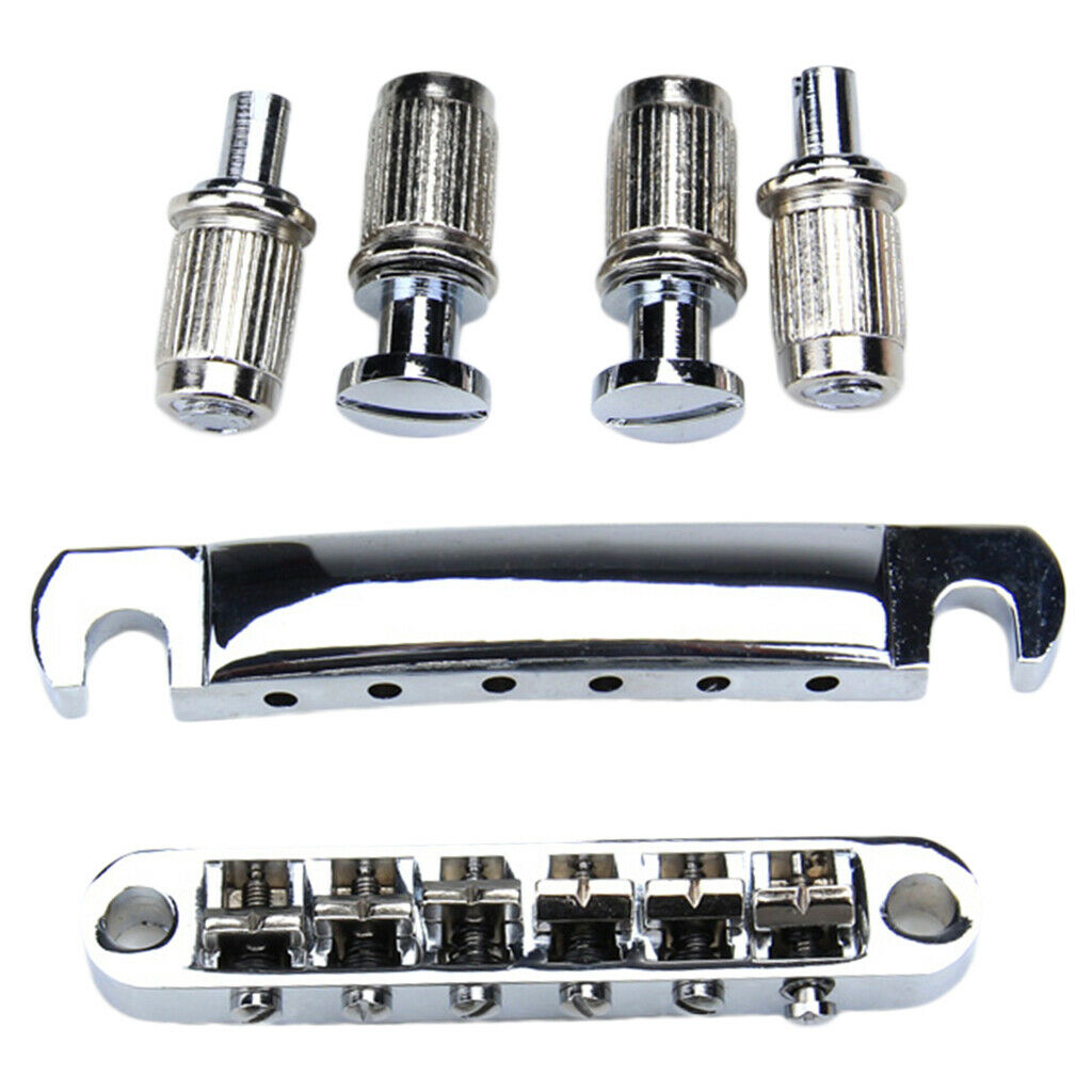 Chrome Bridge Tail Piece Stop Bar For LP Les Paul Guitar