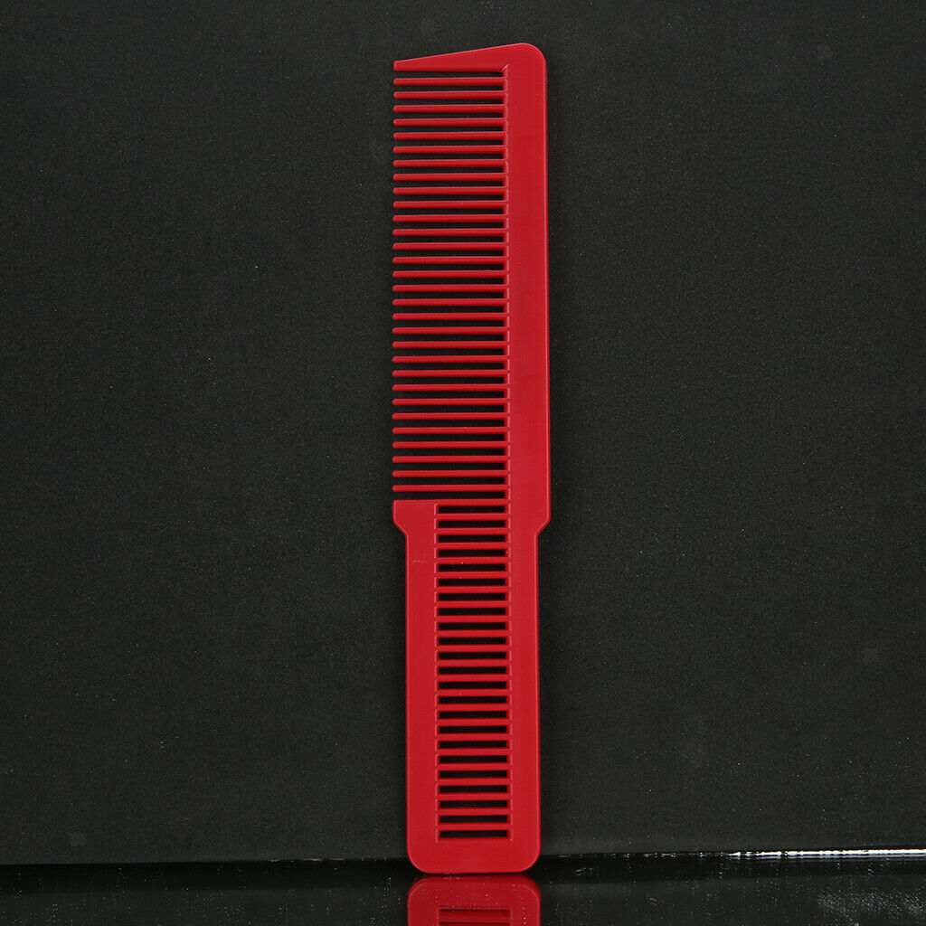 7Pcs 8" Salon Barber Flat Top Clipper Cutting Comb Plastic Static Free