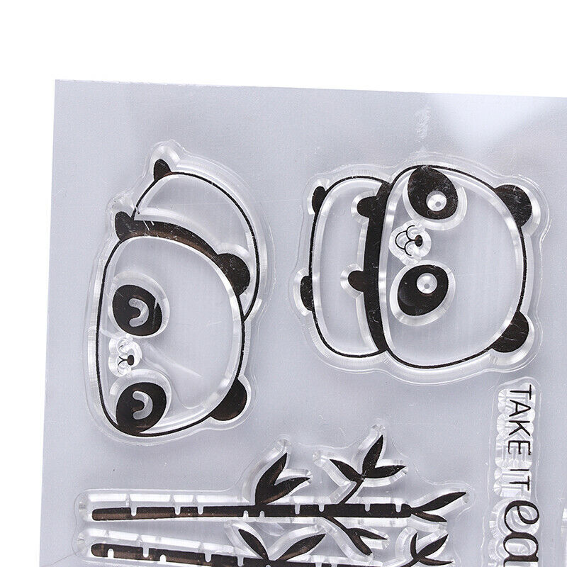 Cute Panda Transparent Silicone Clear Stamps for Scrapbook Album Cards .l8
