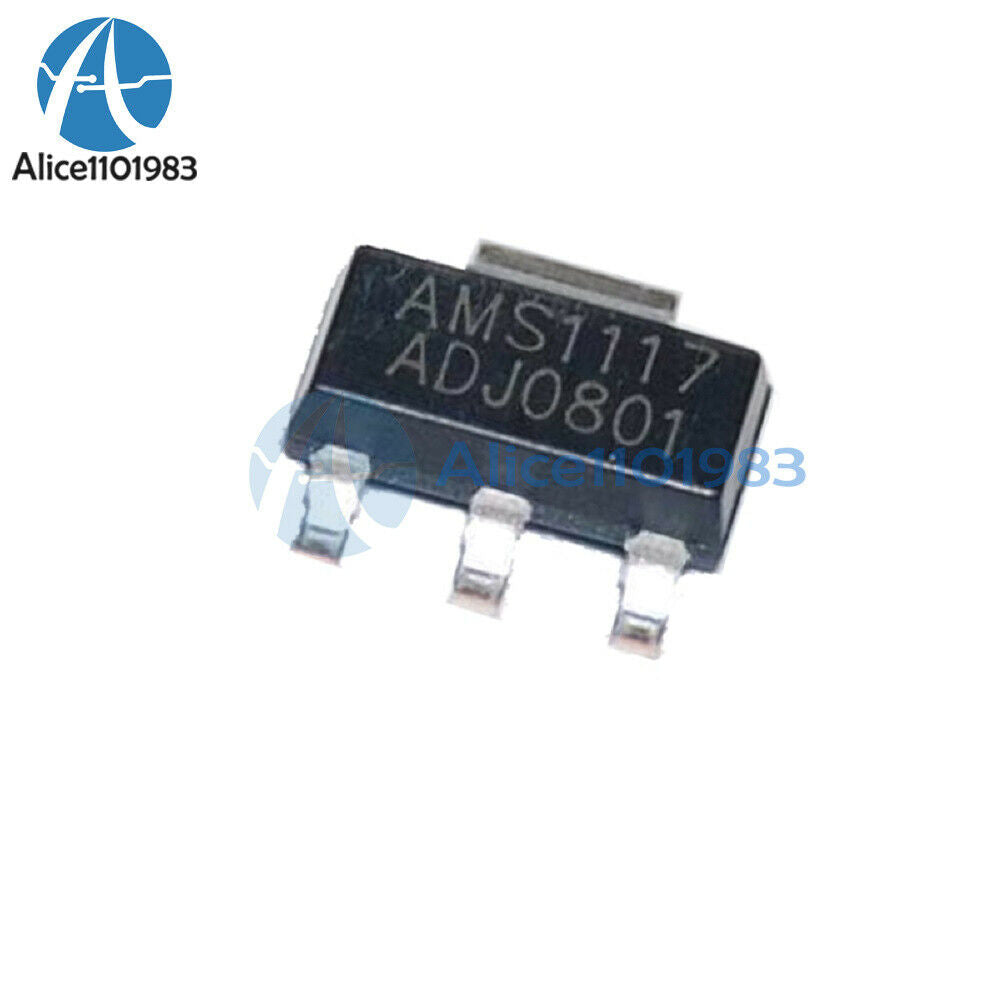 20PCS AMS1117-ADJ LM1117-ADJ AMS1117 LM1117 IC 1A SOT-223 Voltage Regulator