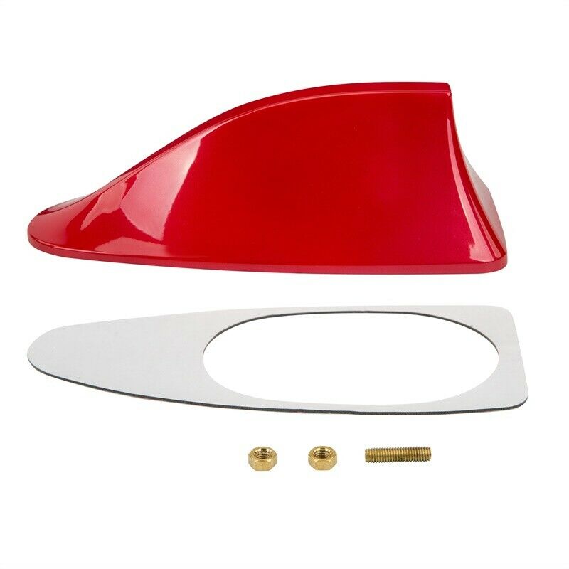 Red Car Vehicle Auto Shark Fin Antenna With Signal Radio Stereo Aerials AM FM