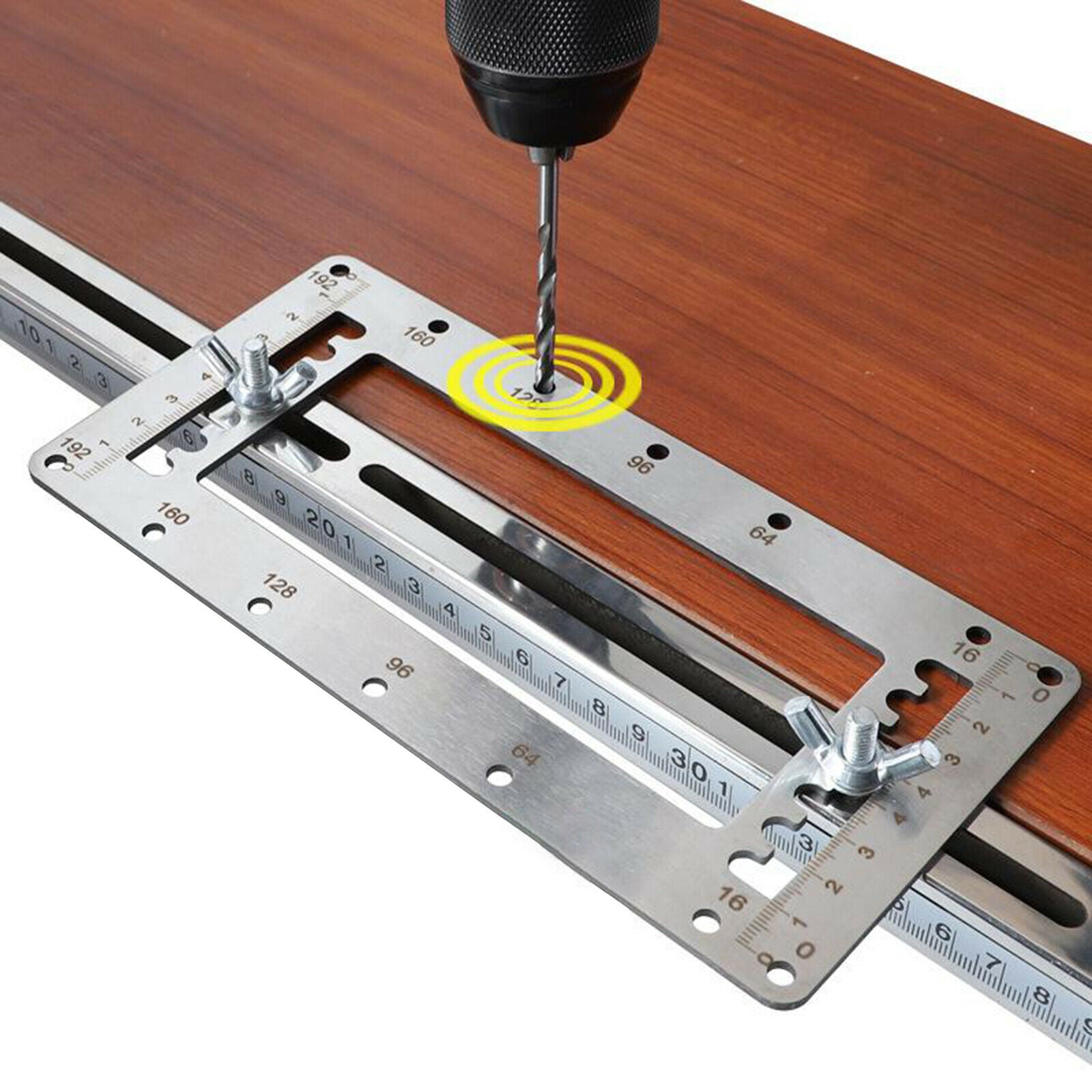 Cabinet Hardware Jig Adjustable Punch Locator Template Tool Drill Guide Wood