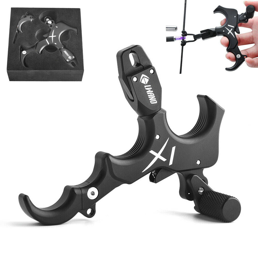 Compound Bow Release Aids 3 4 Finger Thumb Trigger Caliper Archery Hunting Grip