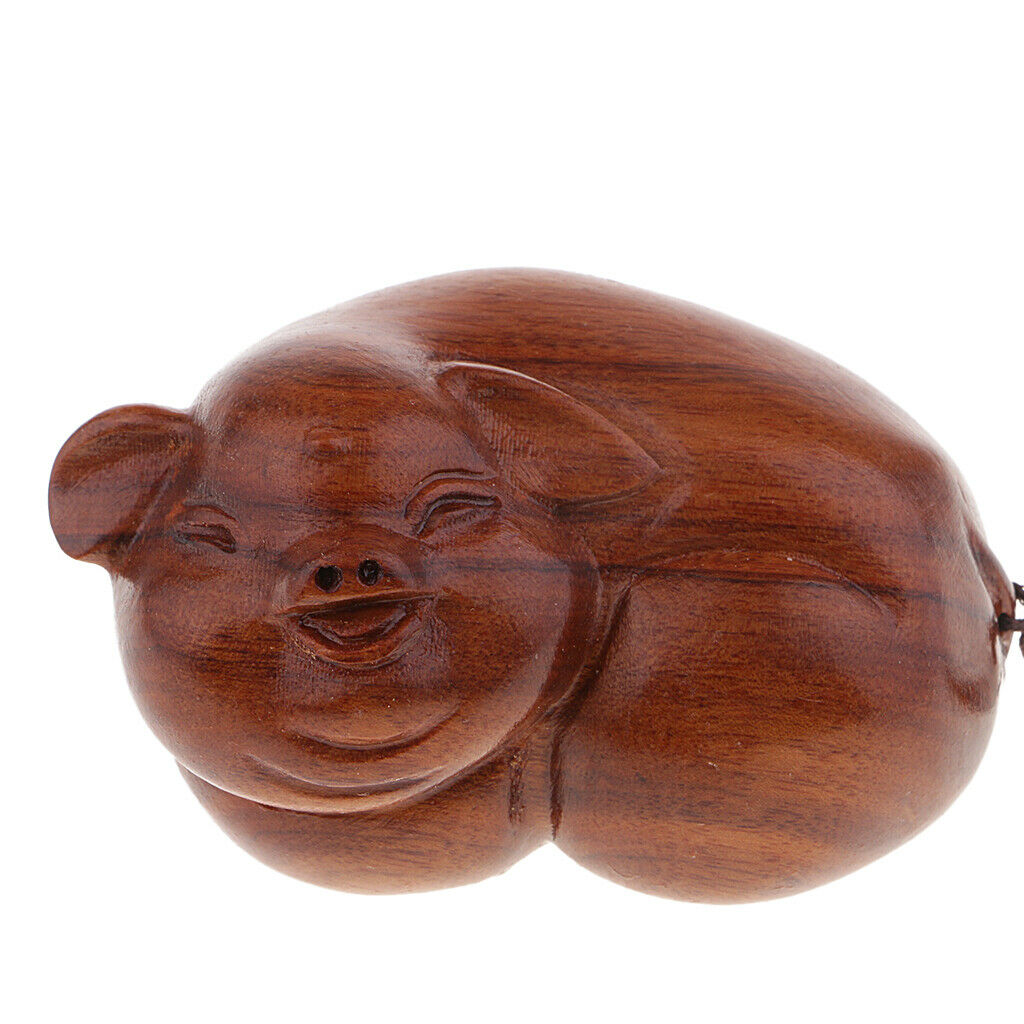 Rosewood Pig Chinese Zodiac Pendant Amulet House Bedroom Hanging